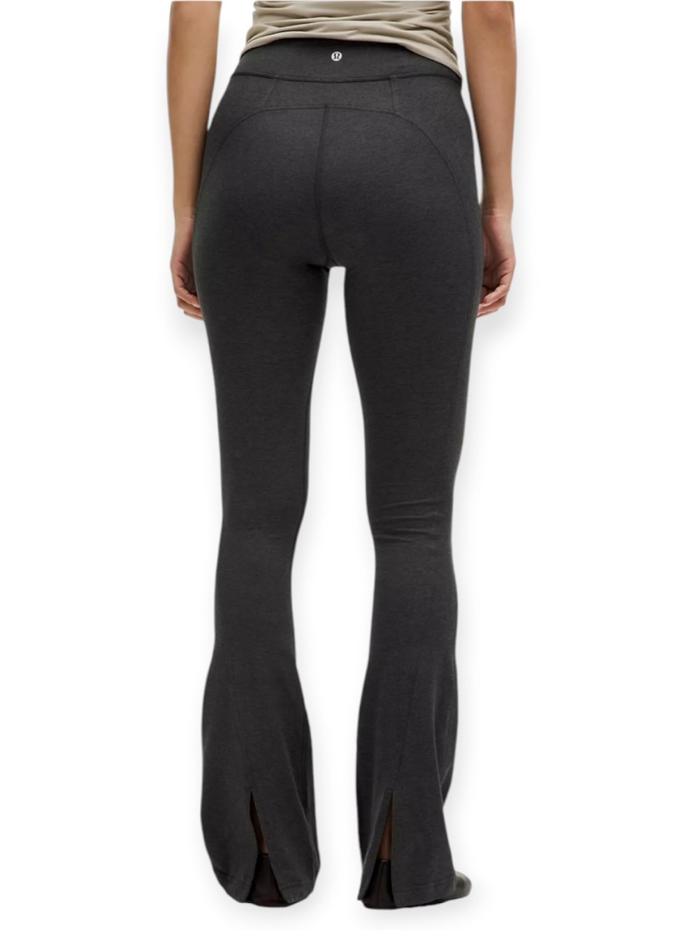 Lululemon Soft Sueded Split-Hem High-Rise Mini-Flare Pant Black/Black 6
